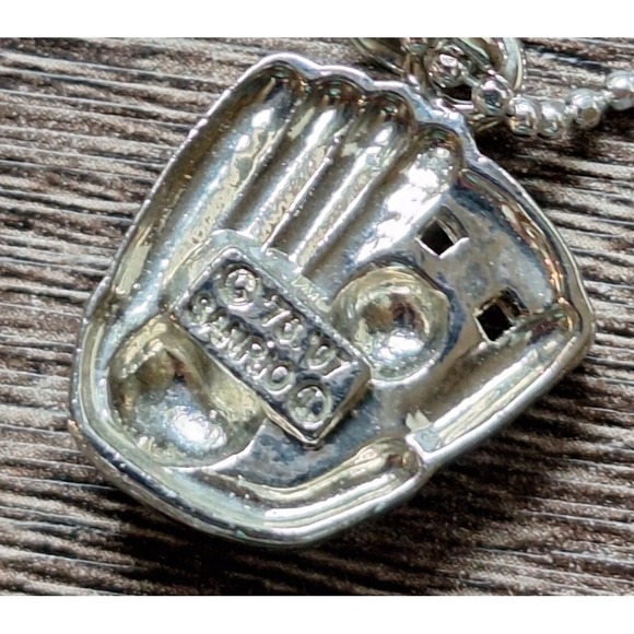 Vtg Sanrio Hello Kitty Necklace Enamel Baseball Glove 1976/1977 - Picture 5 of 6